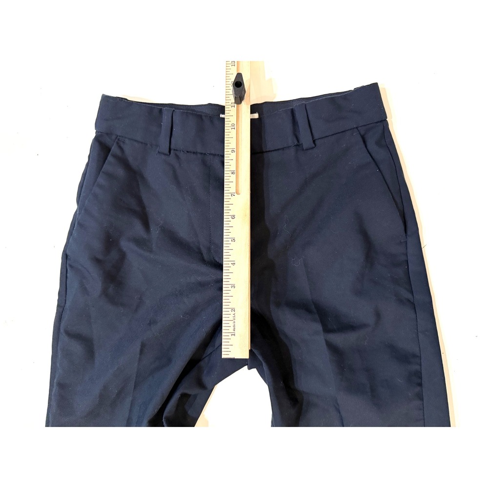 H&M Pants Womens 4 Navy Blue Tapered Ankle Cuffed Dress Suit Slacks Back‎ Welt - Picture 5 of 8